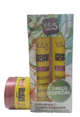 Kit Vitiss Power Bomb Shampoo+Condicionador+Máscara - Vitiss