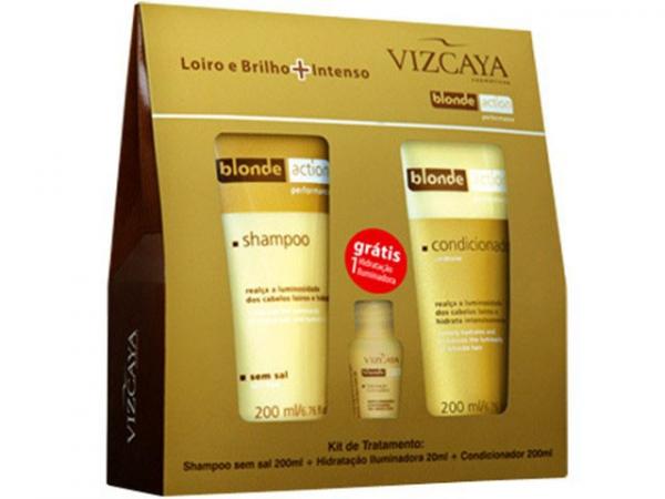 Kit Vizcaya Blonde Action - Shampoo 200ml + Condicionador 150ml + Ampola 20ml