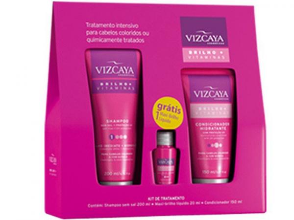 Kit Vizcaya Brilho e Vitaminas - Shampoo 200ml + Condicionador 150ml + Ampola 20ml