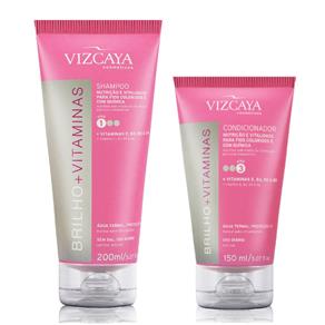 Kit Vizcaya Brilho + Vitaminas Shampoo 200ml + Condicionador 150ml