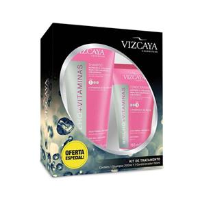 Kit Vizcaya Brilho + Vitaminas Shampoo + Condicionador - 200ml + 150ml