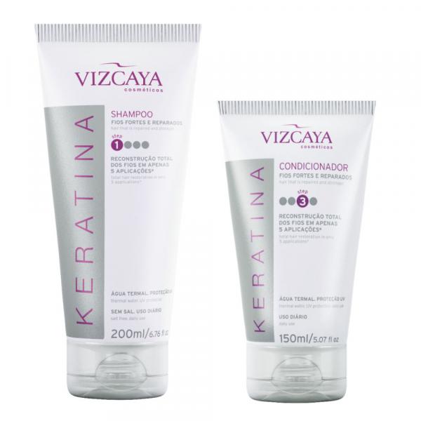 Kit Vizcaya Keratina Shampoo 200ml + Condicionador 150ml - Vizcaya