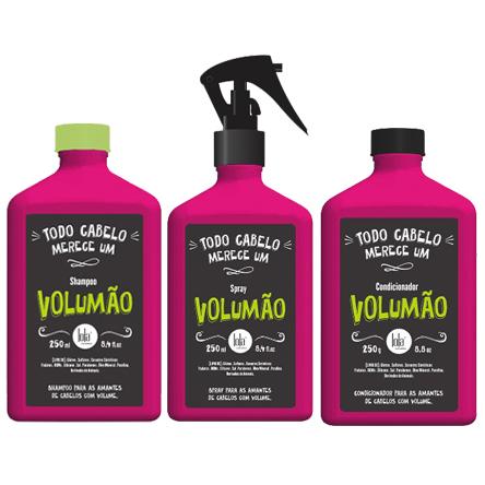 Kit Volumão Lola Cosmetics Condicionador 250g, Shampoo e Spray 250ml