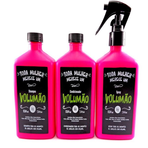 Kit Volumão (Shampoo + Condicionador + Spray) 230ml Cada Lola Cosmetics