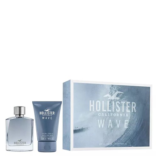 Kit Wave For Him Hollister - Masculino - Eau de Toilette - Perfume + G...