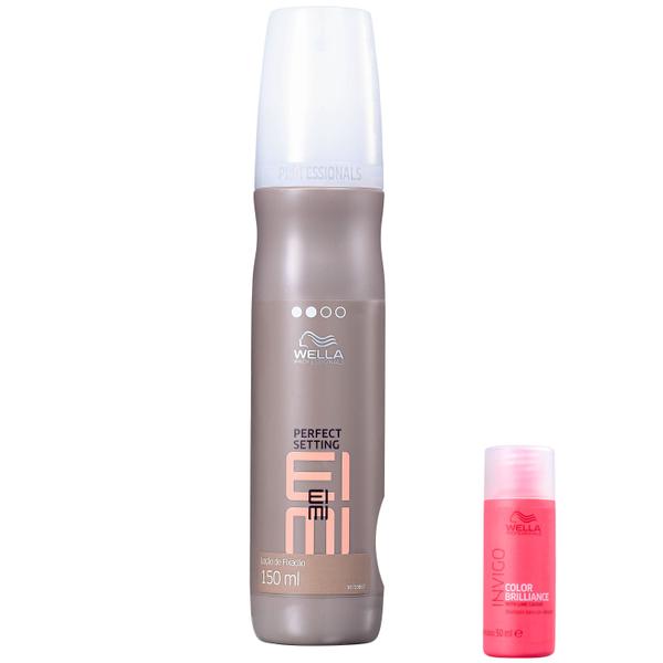 Kit Wella EIMI Perfect Setting-Spray de Volume 150ml+Invigo Color Brilliance-Shampoo 50ml - Wella Professionals