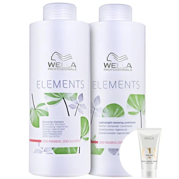 Kit Wella Elements Renewing Salon (2 Produtos)+Oil Reflections Luminous-Condicionador - Wella Professionals