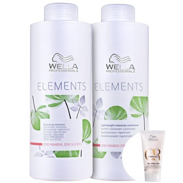 Kit Wella Elements Renewing Salon (2 Produtos)+Oil Reflections Luminous Reboost-Máscara - Wella Professionals