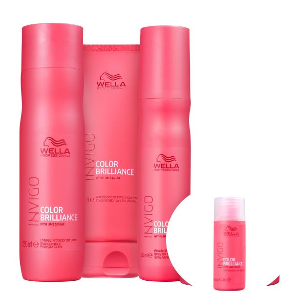 Kit Wella Invigo Color Brilliance Full (4 Produtos)+Invigo Color Brilliance-Shampoo 50ml - Wella Professionals