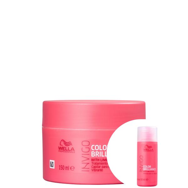 Kit Wella Invigo Color Brilliance-Máscara Capilar 150ml+Invigo Color Brilliance-Shampoo 50ml - Wella Professionals