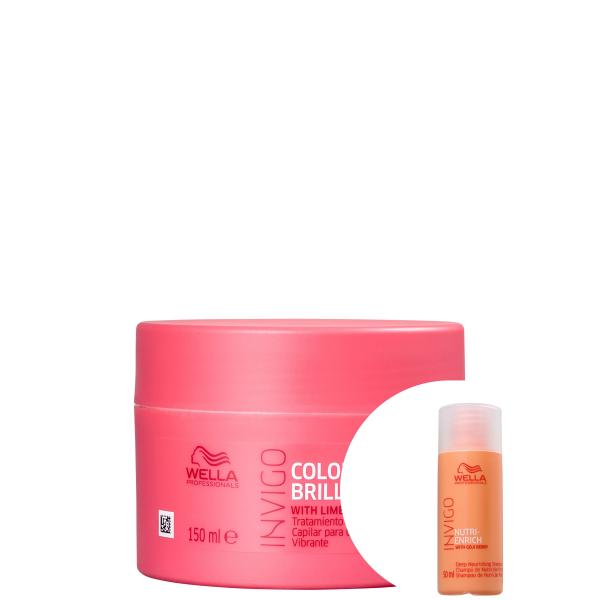 Kit Wella Invigo Color Brilliance-Máscara Capilar 150ml+Invigo Nutri-Enrich-Shampoo 50ml - Wella Professionals