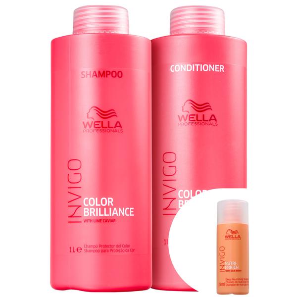 Kit Wella Invigo Color Brilliance Salon Duo (2 Produtos)+Invigo Nutri-Enrich-Shampoo 50ml - Wella Professionals