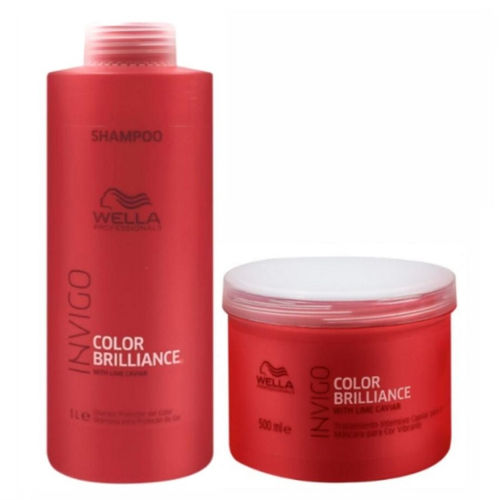 Kit Wella Invigo Color Brilliance Shampoo 1l e Máscara 500g