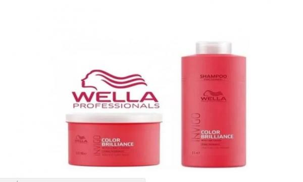 Kit Wella Invigo Color Brilliance Shampoo 1l e Mascara 500ml