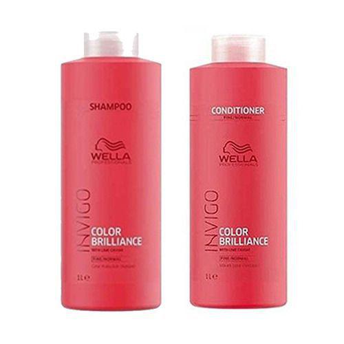 Kit Wella Invigo Color Brilliance Shampoo1l+Condicionador 1l - Wella Professionals