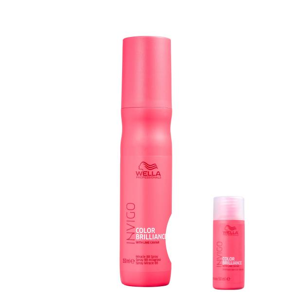 Kit Wella Invigo Color Brilliance Spray Miracle BB-Leave-in 150ml+Invigo Color Brilliance-Shampoo - Wella Professionals