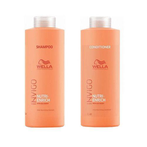 Kit Wella Invigo Nutri-enrich Shampoo 1000ml + Cond 1000ml