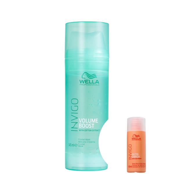 Kit Wella Invigo Volume Boost Crystal-Máscara Capilar 145ml+Invigo Nutri-Enrich-Shampoo 50ml - Wella Professionals