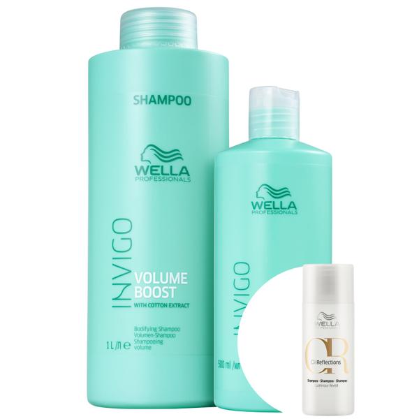 Kit Wella Invigo Volume Boost Salon Duo (2 Produtos)+Oil Reflections Luminous Reval-Shampoo 50ml - Wella Professionals