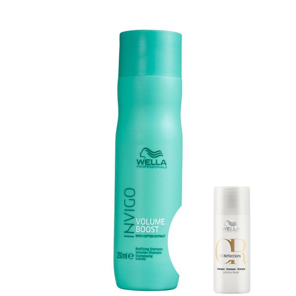 Kit Wella Invigo Volume Boost-Shampoo 250ml+Oil Reflections Luminous Reval-Shampoo 50ml - Wella Professionals