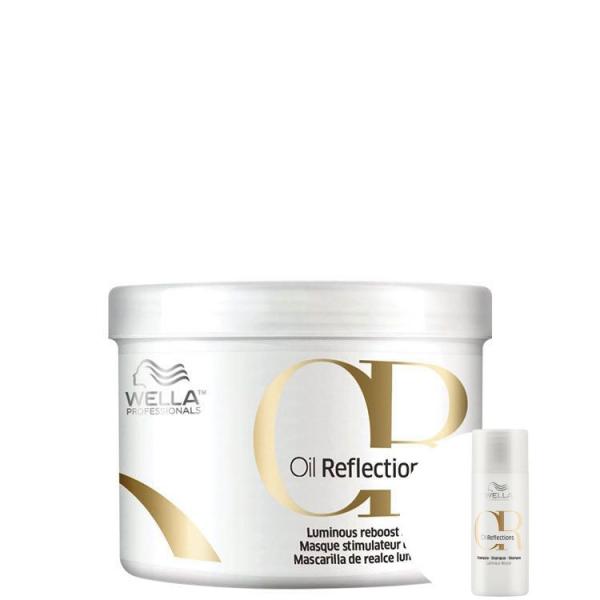 Kit Wella Oil Reflections Luminous Reboost-Máscara 500ml+Oil Reflections Luminous Reval-Shampoo - Wella Professionals