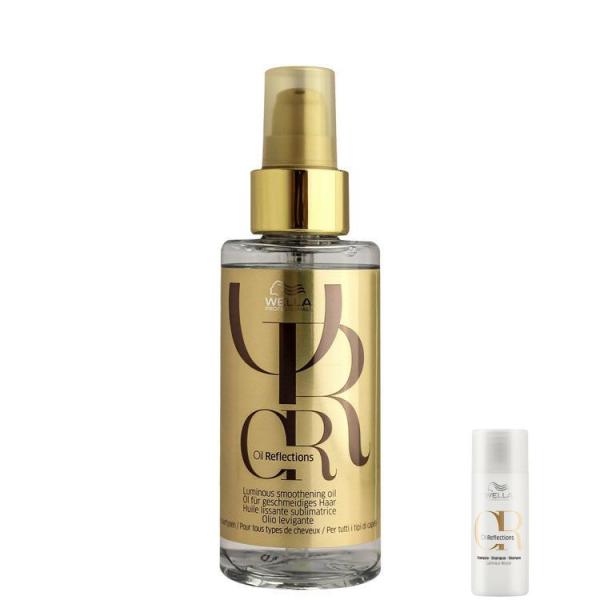 Kit Wella Oil Reflections Luminous Smoothening-Óleo100ml+Oil Reflections Luminous Reval-Shampoo - Wella Professionals