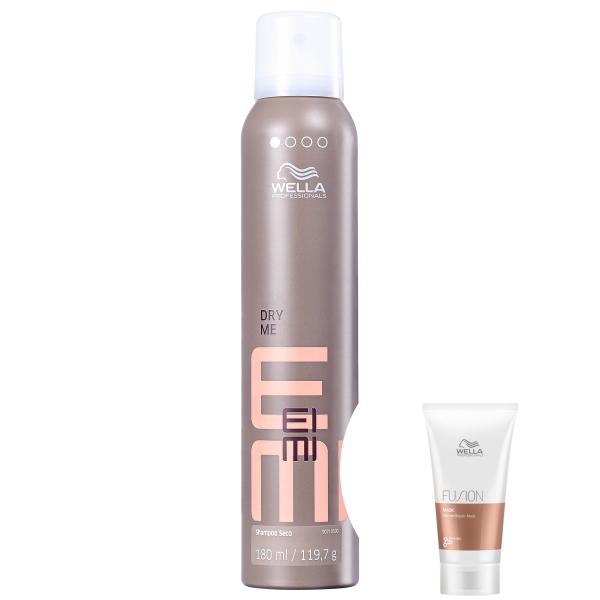 Kit Wella Professionals EIMI Dry Me-Shampoo a Seco 180ml+Fusion-Máscara Reconstrutora 30ml