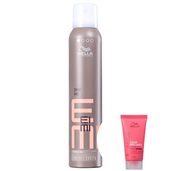 Kit Wella Professionals EIMI Dry Me-Shampoo a Seco 180ml+Invigo Color Brilliance-Máscara 30ml