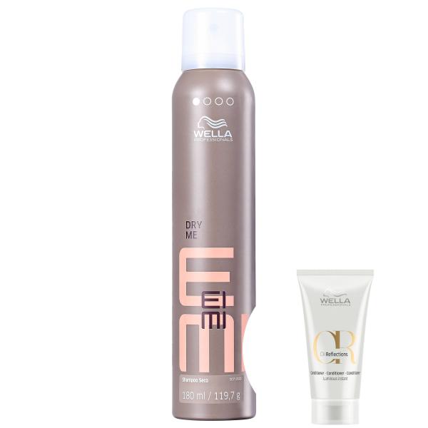 Kit Wella Professionals Eimi Dry Me-shampoo a Seco 180ml+oil Reflections Luminous-condicionador 30ml