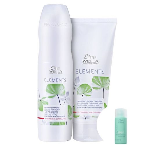 Kit Wella Professionals Elements Renewing Duo (2 Produtos)+invigo Volume Boost-shampoo 50ml