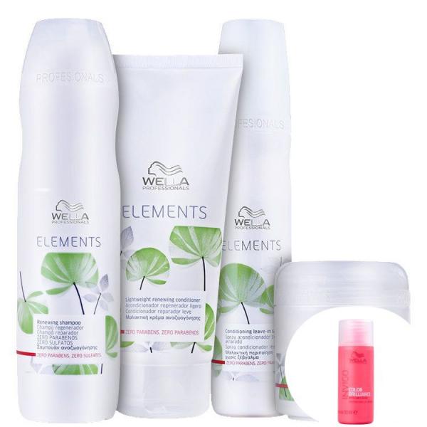 Kit Wella Professionals Elements Renewing Full (4 Produtos)+invigo Color Brilliance-shampoo 50ml