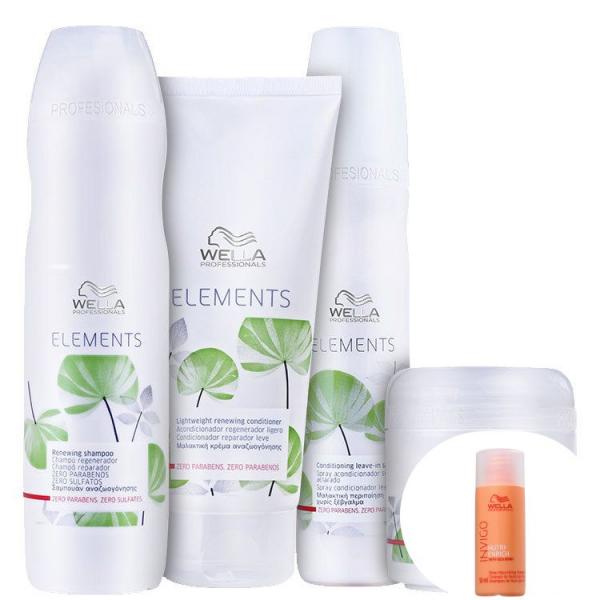 Kit Wella Professionals Elements Renewing Full (4 Produtos)+invigo Nutri-enrich-shampoo 50ml