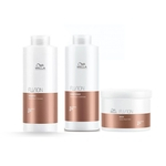 Kit Wella Professionals Fusion Shampoo 1000ml + Condicionador 1000ml + Mascara 500ml