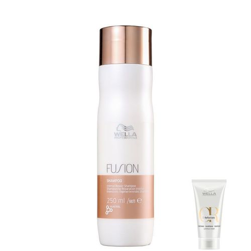 Kit Wella Professionals Fusion-shampoo 250ml+oil Reflections Luminous-condicionador 30ml