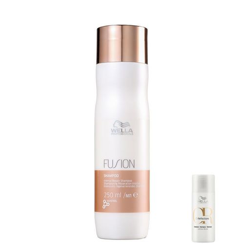 Kit Wella Professionals Fusion-shampoo 250ml+oil Reflections Luminous Reval-shampoo 50ml