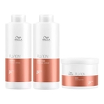 Kit Wella Professionals Fusion - Shampoo + Condicionador + Máscara - Tamanho Profissional Kit