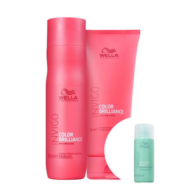 Kit Wella Professionals Invigo Color Brilliance Duo+invigo Volume Boost-shampoo 50ml