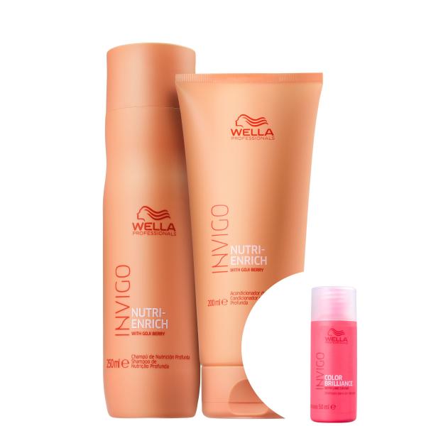 Kit Wella Professionals Invigo Nutri-enrich Duo+invigo Color Brilliance-shampoo 50ml