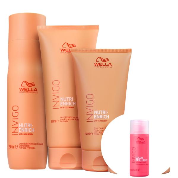 Kit Wella Professionals Invigo Nutri-enrich Full+invigo Color Brilliance-shampoo 50ml