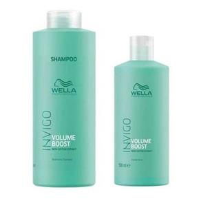 Kit Wella Professionals Invigo Volume Boost Shampoo 1000ml + Crystal Mask 500ml