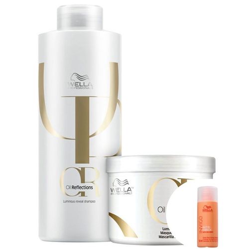 Kit Wella Professionals Oil Reflections Duo Salão (2 Produtos)+invigo Nutri-enrich-shampoo 50ml