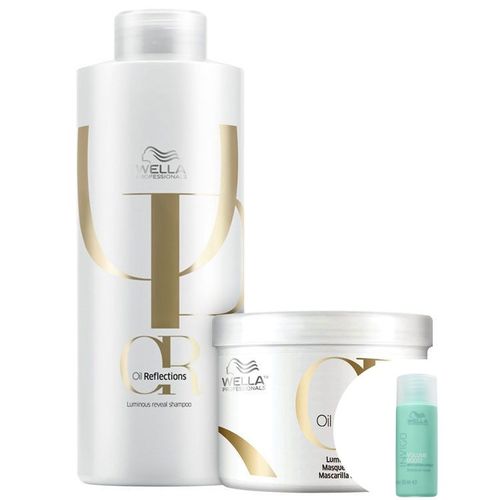 Kit Wella Professionals Oil Reflections Duo Salão (2 Produtos)+invigo Volume Boost-shampoo 50ml