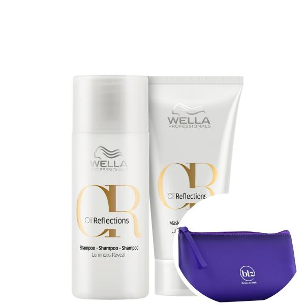 Kit Wella Professionals Oil Reflections Mini Mask (2 Produtos)+Beleza na Web Roxo - Nécessaire