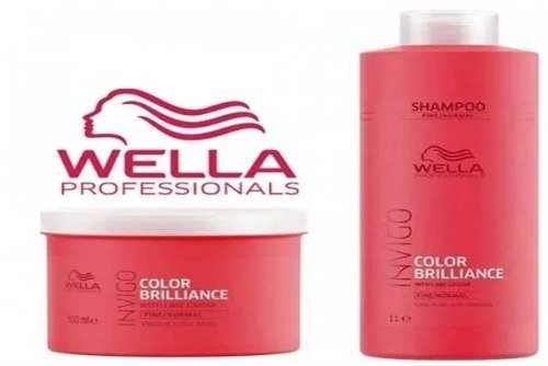 Kit Wella Shampoo Color Brilliance Shampoo 1l + Máscara 500gr