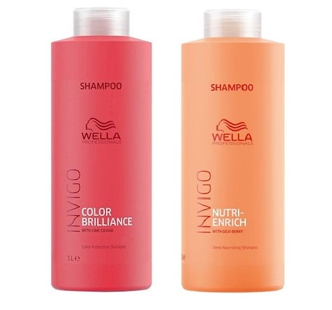 Kit Wella Shamppo Enrich + Shampoo Brilliance de 1 Litro