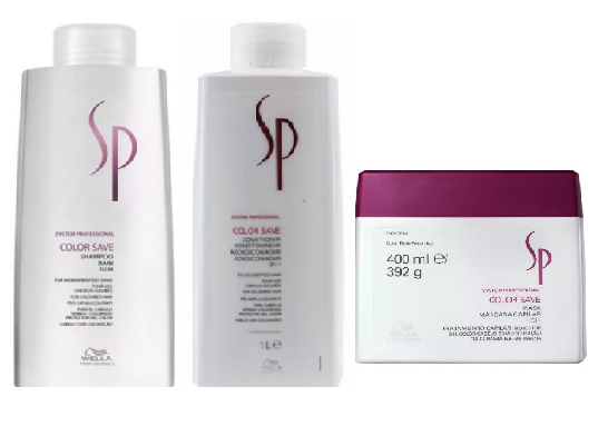 Kit Wella Sp Color Save - Shampoo 1000 + Cond 1000 + Mascara 400ml