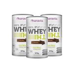 Kit 3 Whey Protein 100% H.I Sanavita Cacau 375g