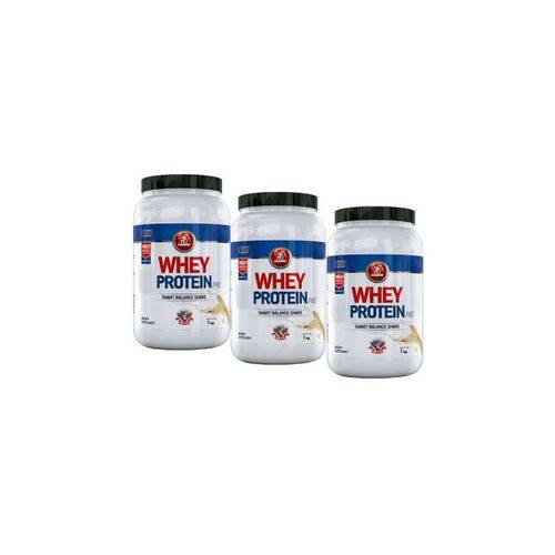 Kit 3 Whey Protein PRE - Midway - 1kg Baunilha