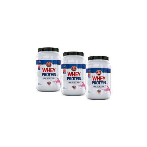 Kit 3 Whey Protein PRE - Midway - 1kg Morango