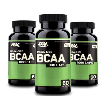 Kit 3x BCAA 1000 - 180 Cáps Optimum Nutrition